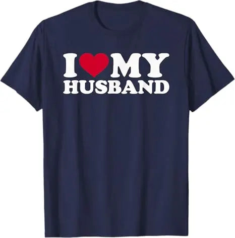 My Wife Beats Me - Husband T-Shirt I Love My Husband Letters Printed Saying Tee Funny Relationship Couples Shirts Marriage Tops