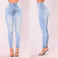 Sexy Jeans Women Denim Skinny Pants High Waist Stretch Lady Jeans Push Up Leggings Slim Pockets Button Pencil Jeans Women Pants