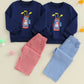 Adorable 2 Piece Autumn Ensemble with Cute Bear Applique Sweatshirt and Cozy Plaid Pants for Baby Boy or Girl Outfit - Clothesfassion.store