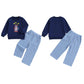 Adorable 2 Piece Autumn Ensemble with Cute Bear Applique Sweatshirt and Cozy Plaid Pants for Baby Boy or Girl Outfit - Clothesfassion.store