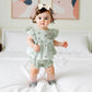 Adorable Infant Girl s Summer Ensemble with Cute Watermelon Embroidered Plaid Flutter Sleeve Blouse and Matching Shorts 2 - Clothesfassion.store