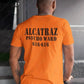 Alcatraz Psycho Ward T-Shirt Prisoner Halloween Orange Tees Costume Halloween Outfit for Men Convict Summer Casual Cotton Tops - Clothesfassion.store