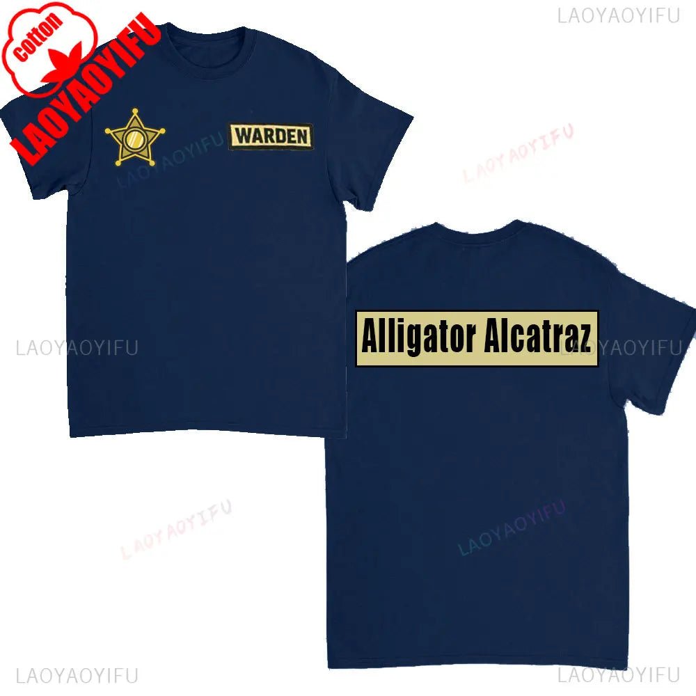 Alcatraz Psycho Ward T-Shirt Prisoner Halloween Orange Tees Costume Halloween Outfit for Men Convict Summer Casual Cotton Tops - Clothesfassion.store