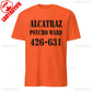 Alcatraz Psycho Ward T-Shirt Prisoner Halloween Orange Tees Costume Halloween Outfit for Men Convict Summer Casual Cotton Tops - Clothesfassion.store