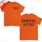 Alcatraz Psycho Ward T-Shirt Prisoner Halloween Orange Tees Costume Halloween Outfit for Men Convict Summer Casual Cotton Tops - Clothesfassion.store