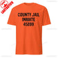 Alcatraz Psycho Ward T-Shirt Prisoner Halloween Orange Tees Costume Halloween Outfit for Men Convict Summer Casual Cotton Tops - Clothesfassion.store