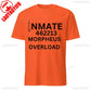 Alcatraz Psycho Ward T-Shirt Prisoner Halloween Orange Tees Costume Halloween Outfit for Men Convict Summer Casual Cotton Tops - Clothesfassion.store
