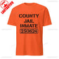 Alcatraz Psycho Ward T-Shirt Prisoner Halloween Orange Tees Costume Halloween Outfit for Men Convict Summer Casual Cotton Tops - Clothesfassion.store