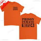 Alcatraz Psycho Ward T-Shirt Prisoner Halloween Orange Tees Costume Halloween Outfit for Men Convict Summer Casual Cotton Tops - Clothesfassion.store