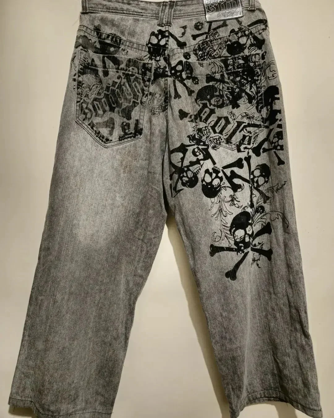American Hip - hop Retro Loose Jeans Women's Y2K New Tide Harajuku High Waist Wide leg Pants Gothic Wide Pants Street Pants Male - Clothesfassion.store