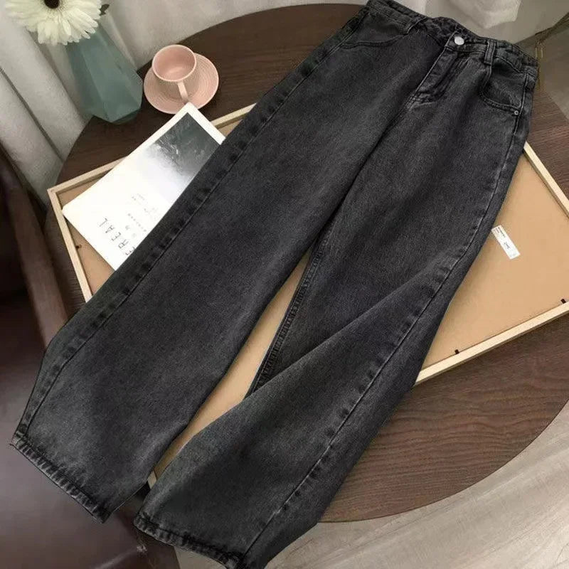 American Hip - hop Retro Loose Jeans Women's Y2K New Tide Harajuku High Waist Wide leg Pants Gothic Wide Pants Street Pants Male - Clothesfassion.store