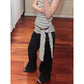 American Retro Low Waist Wide Leg Jeans Women's Summer Autumn Loose Drapey Tall Extended Length Hot Girls Wide Leg Pants - Clothesfassion.store