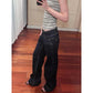 American Retro Low Waist Wide Leg Jeans Women's Summer Autumn Loose Drapey Tall Extended Length Hot Girls Wide Leg Pants - Clothesfassion.store