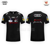 Audi Sport Racing Team T-shirt, Racing Driver Printed T-shirt, Racing Team Short - sleeved Fan Loose and Comfortable T-shirt - Clothesfassion.store