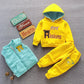 Autumn Winter Baby Boys Clothes Sets Thick Fleece Cartoon Bear Jacket Vest Pants 3Pcs Cotton Sport Suit For Girls Warm Outfits - Clothesfassion.store