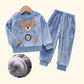 Autumn Winter Children Clothing Baby Pajamas Set Thick Flannel Fleece Child Sleepwear 2Pcs Sets Warm Home Suits Kids Clothes - Clothesfassion.store