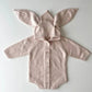 Autumn Winter Newborn Baby Boys Girl Knitted Jumpsuit Solid Color Knitting Hooded Infant Baby Bodysuits Children Knitted Clothes - Clothesfassion.store