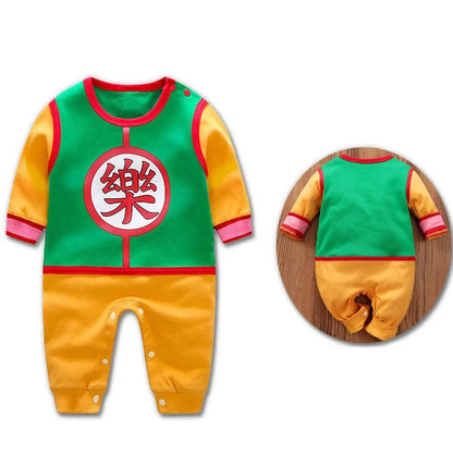 Baby Anime Clothes Vegeta Rompers Newborn Kuririn Roshi Training Outfit Infant Kids Halloween Cartoon Cosplay Costume Jumpsuit - Clothesfassion.store