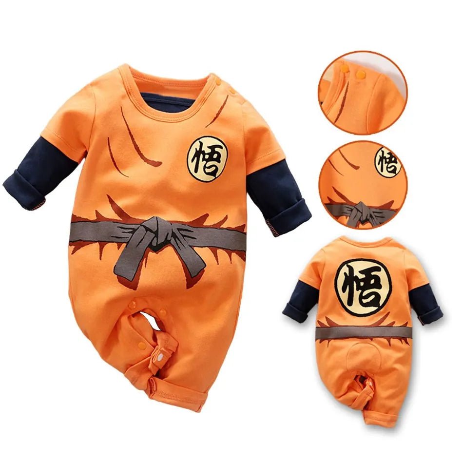 Baby Anime Clothes Vegeta Rompers Newborn Kuririn Roshi Training Outfit Infant Kids Halloween Cartoon Cosplay Costume Jumpsuit - Clothesfassion.store