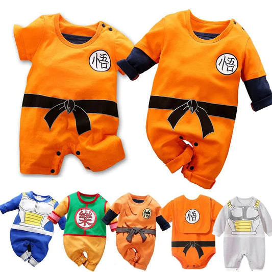 Baby Anime Clothes Vegeta Rompers Newborn Kuririn Roshi Training Outfit Infant Kids Halloween Cartoon Cosplay Costume Jumpsuit - Clothesfassion.store