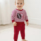 Baby Boy Autumn Clothing Set Rugby Embroidery Pattern Stripe Long Sleeve Sweatshirt Elastic Waist Solid Trousers 2 - Piece Suit - Clothesfassion.store