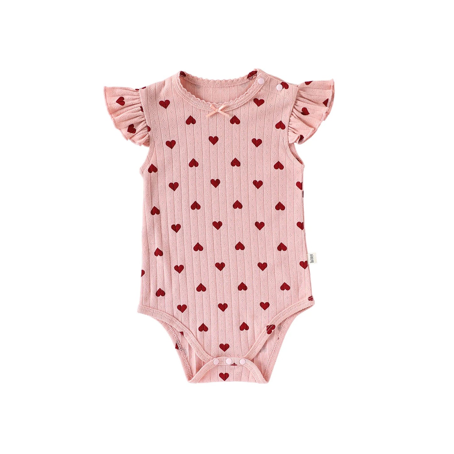 Baby Clothes Summer Baby Bodysuit Newborn Boys Girls One - Pieces Cotton Round Neck Flying Sleeves Onesie Cute Infant Romper - Clothesfassion.store
