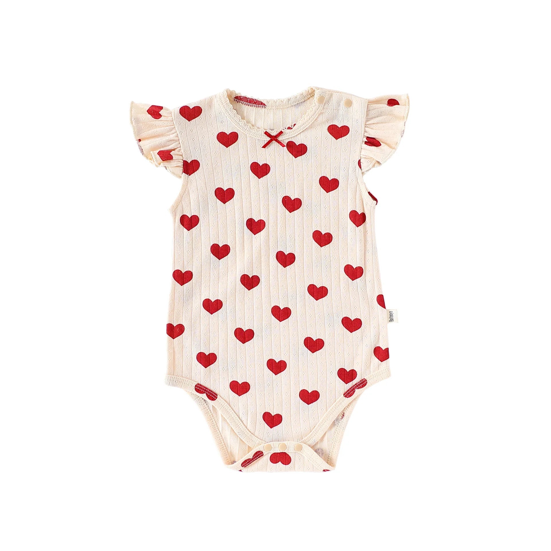 Baby Clothes Summer Baby Bodysuit Newborn Boys Girls One - Pieces Cotton Round Neck Flying Sleeves Onesie Cute Infant Romper - Clothesfassion.store