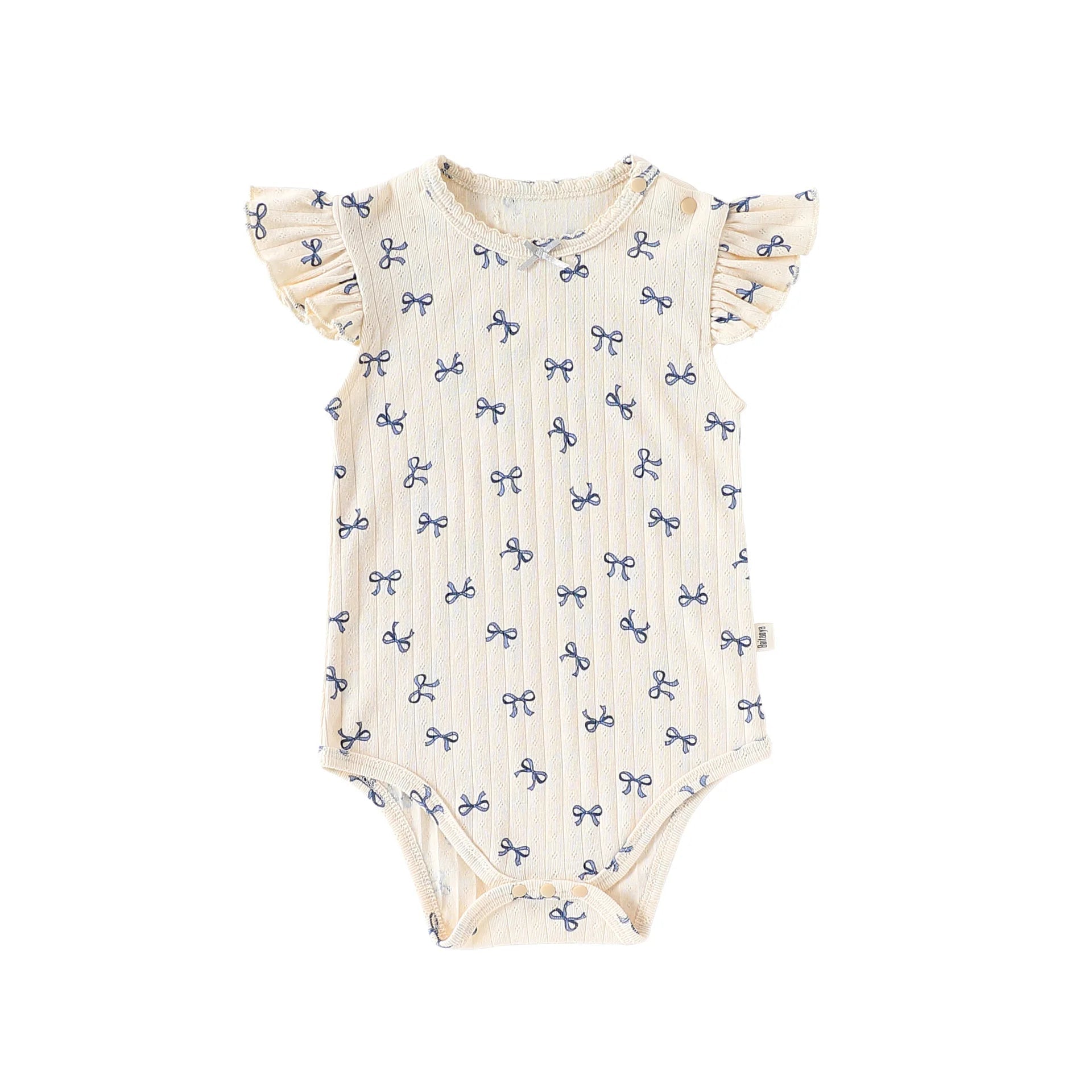Baby Clothes Summer Baby Bodysuit Newborn Boys Girls One - Pieces Cotton Round Neck Flying Sleeves Onesie Cute Infant Romper - Clothesfassion.store