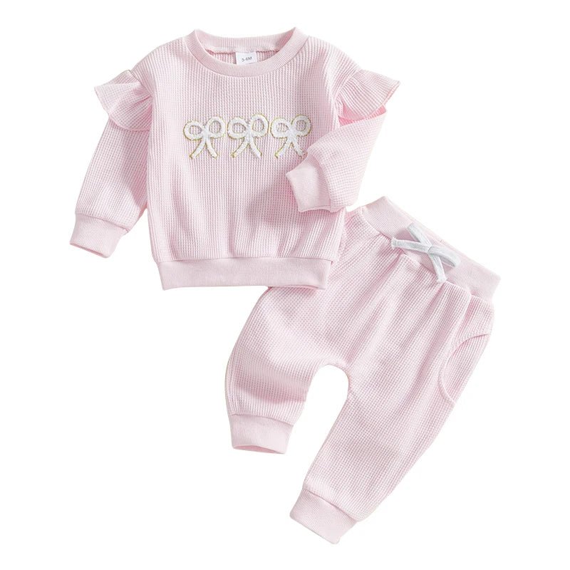 Baby Girl Clothes Infant Fall Winter Outfits Be Mine Long Sleeve Crewneck Sweatshirts Pants Outfits Set 0 - 24M - Clothesfassion.store
