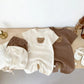 Baby jumpsuit summer waffle bear baby clothes baby short - sleeved jumpsuit, super cute summer outdoor clothes for boys and girls - Clothesfassion.store
