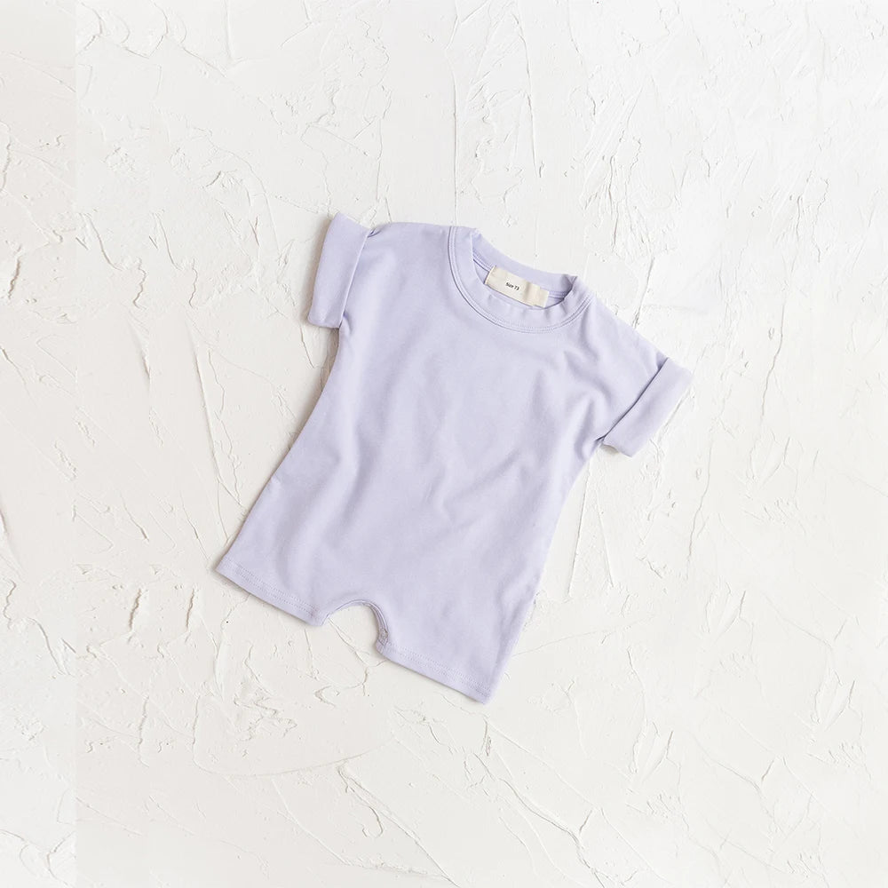Baby Rompers Summer Solid Boy One piece Short Sleeve New Born Cotton Clothes Baby Girl Bodysuit Onesies Newborn Baby Clothes - Clothesfassion.store