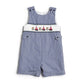 Baby Summer Clothes Boy Embroidery Suspenders Pants Children Plaid Leisure Suit Infants Smocked Clothing Kids Outfits - Clothesfassion.store