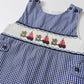 Baby Summer Clothes Boy Embroidery Suspenders Pants Children Plaid Leisure Suit Infants Smocked Clothing Kids Outfits - Clothesfassion.store