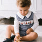Baby Summer Clothes Boy Embroidery Suspenders Pants Children Plaid Leisure Suit Infants Smocked Clothing Kids Outfits - Clothesfassion.store