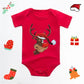 Baby's Merry Christmas Santa Bodysuit Cute New Year Clothes for Boy and Girl Red Jumpsuit Infant Short Sleeve Playsuit Outfit - Clothesfassion.store