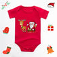 Baby's Merry Christmas Santa Bodysuit Cute New Year Clothes for Boy and Girl Red Jumpsuit Infant Short Sleeve Playsuit Outfit - Clothesfassion.store