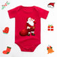 Baby's Merry Christmas Santa Bodysuit Cute New Year Clothes for Boy and Girl Red Jumpsuit Infant Short Sleeve Playsuit Outfit - Clothesfassion.store