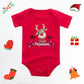 Baby's Merry Christmas Santa Bodysuit Cute New Year Clothes for Boy and Girl Red Jumpsuit Infant Short Sleeve Playsuit Outfit - Clothesfassion.store