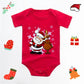 Baby's Merry Christmas Santa Bodysuit Cute New Year Clothes for Boy and Girl Red Jumpsuit Infant Short Sleeve Playsuit Outfit - Clothesfassion.store