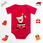 Baby's Merry Christmas Santa Bodysuit Cute New Year Clothes for Boy and Girl Red Jumpsuit Infant Short Sleeve Playsuit Outfit - Clothesfassion.store