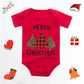 Baby's Merry Christmas Santa Bodysuit Cute New Year Clothes for Boy and Girl Red Jumpsuit Infant Short Sleeve Playsuit Outfit - Clothesfassion.store
