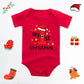 Baby's Merry Christmas Santa Bodysuit Cute New Year Clothes for Boy and Girl Red Jumpsuit Infant Short Sleeve Playsuit Outfit - Clothesfassion.store