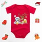 Baby's Merry Christmas Santa Bodysuit Cute New Year Clothes for Boy and Girl Red Jumpsuit Infant Short Sleeve Playsuit Outfit - Clothesfassion.store
