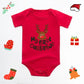 Baby's Merry Christmas Santa Bodysuit Cute New Year Clothes for Boy and Girl Red Jumpsuit Infant Short Sleeve Playsuit Outfit - Clothesfassion.store