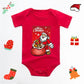 Baby's Merry Christmas Santa Bodysuit Cute New Year Clothes for Boy and Girl Red Jumpsuit Infant Short Sleeve Playsuit Outfit - Clothesfassion.store