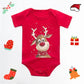 Baby's Merry Christmas Santa Bodysuit Cute New Year Clothes for Boy and Girl Red Jumpsuit Infant Short Sleeve Playsuit Outfit - Clothesfassion.store