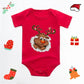 Baby's Merry Christmas Santa Bodysuit Cute New Year Clothes for Boy and Girl Red Jumpsuit Infant Short Sleeve Playsuit Outfit - Clothesfassion.store