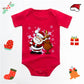 Baby's Merry Christmas Santa Bodysuit Cute New Year Clothes for Boy and Girl Red Jumpsuit Infant Short Sleeve Playsuit Outfit - Clothesfassion.store