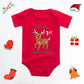 Baby's Merry Christmas Santa Bodysuit Cute New Year Clothes for Boy and Girl Red Jumpsuit Infant Short Sleeve Playsuit Outfit - Clothesfassion.store