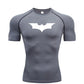 Bat Printed Men's Tight T-Shirt Running Compression Compression T Shirt Gym Fitness Jogging Short Sleeve Male Casual Shirt Tops - Clothesfassion.store